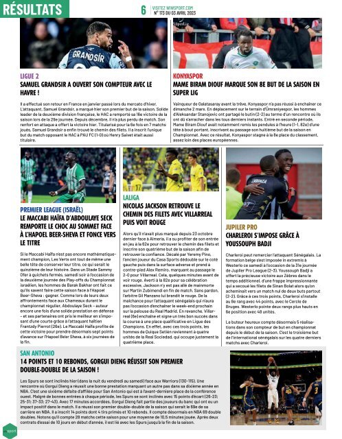 Journal wiwsport n173 - 03 avril 2023