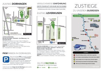 Kultour&Natour Touristik: Die BusZustiege 2023