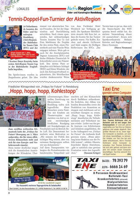 Holsteiner KlöönSNACK - Ausgabe Rendsburg / Mittelholstein - April 2023