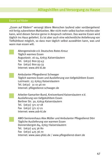 "Älter werden in Kaiserslautern" [7092 kb] - Stadt Kaiserslautern