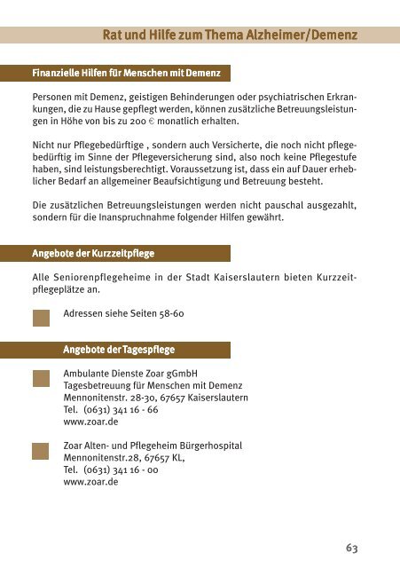 "Älter werden in Kaiserslautern" [7092 kb] - Stadt Kaiserslautern