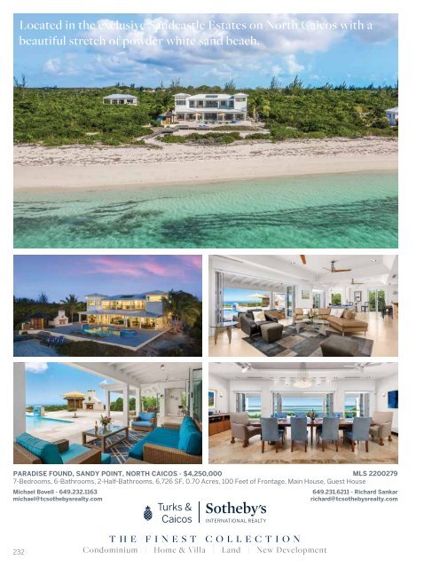 Turks & Caicos Islands Real Estate Summer/Fall 2023