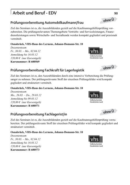 Ihr Bildungsurlaub in Bremen und anderswo - Volkshochschule ...