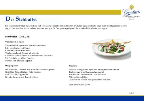 Exhibition & Congress Catering Mappe Deutsch - Gerstner