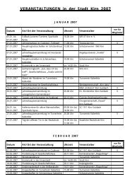 VERANSTALTUNGEN in der Stadt Kirn 2007