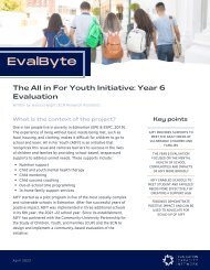 The All in For Youth Initiative: Year 6 Evaluation