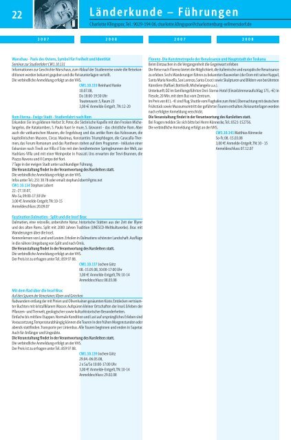 Politik– Gesellschaft – Umwelt - Volkshochschule City West