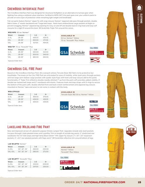 2023 National Fire Fighter Catalog