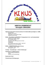 ABSCHLUSSBERICHT Schuljahr 2004/2005 - Zentrum für kindliche ...