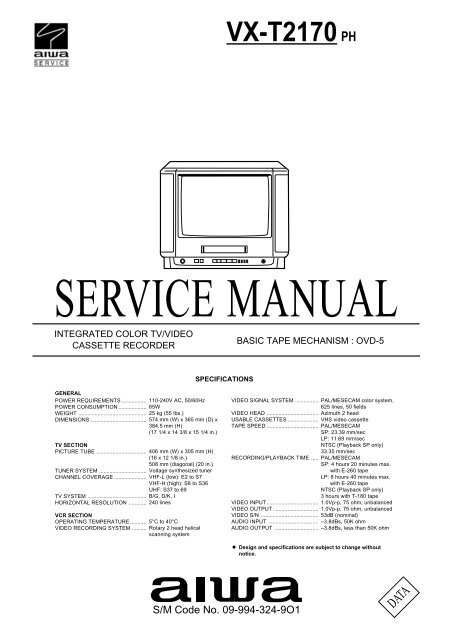 VX-T2170 - Diagramas Gratis - Diagramas electronicos y Manuales ...