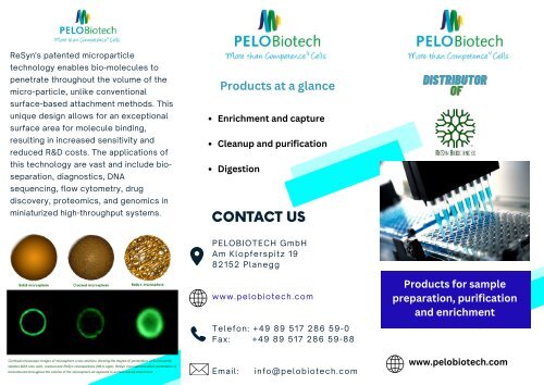 ReSyn - Products for Sample Preparation, Purification and Enrichment