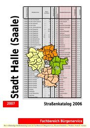 Straßenkatalog der Stadt Halle (Saale) 2006