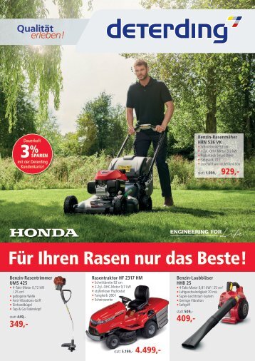 HONDA Gartengeräte-Broschüre 2024 von Deterding