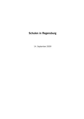 Schulen in Regensburg - Das Regensburger Schulnetz - Stadt ...