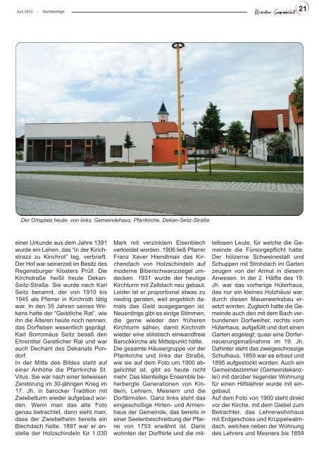 Nr. 16 (Juni 2012 - 40 Seiten) - Gemeinde Kirchroth