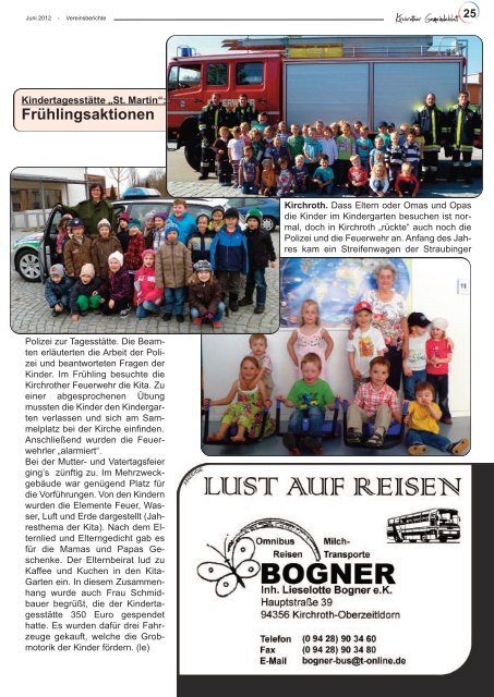 Nr. 16 (Juni 2012 - 40 Seiten) - Gemeinde Kirchroth