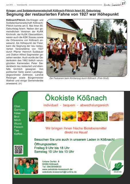 Nr. 16 (Juni 2012 - 40 Seiten) - Gemeinde Kirchroth