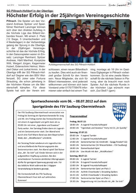 Nr. 16 (Juni 2012 - 40 Seiten) - Gemeinde Kirchroth