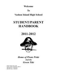 student/parent handbook 2011-2012 - Vashon Island School District