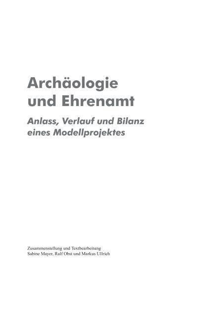 Archäologie und Ehrenamt - Bayerisches Landesamt für ...