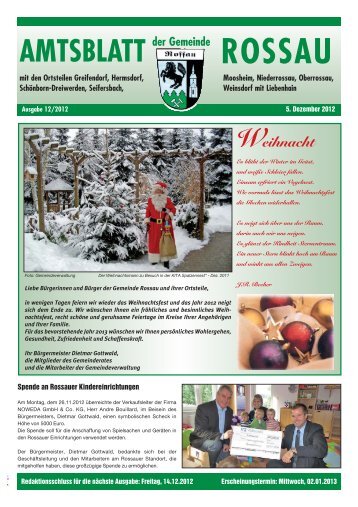 AMTSBLATT - Gemeinde Rossau