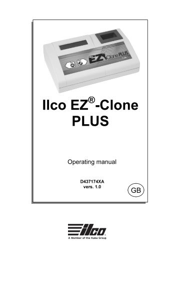 Ilco EZ® Clone plus manual [PDF] - Kaba Ilco