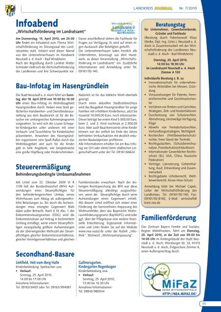 Das Amtsblatt und Landkreisjournal im Internet: www.kreis-nea.de E ...