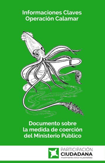 Participación ciudadana publica resumen sobre las principales informaciones del caso Calamar 