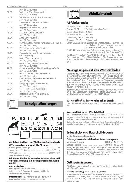 programm - Stadt Wolframs-Eschenbach