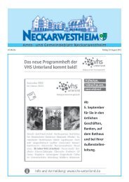 Das neue Programmheft der VHS Unterland kommt bald!