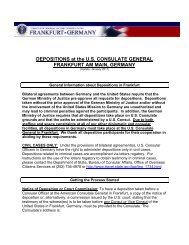 DEPOSITIONS at the U.S. CONSULATE GENERAL ... - Germany