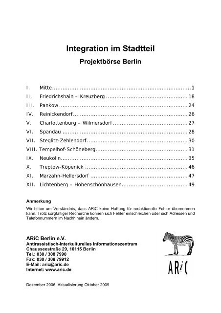 Integration im Stadtteil - Antirassistisch-Interkulturelles ...