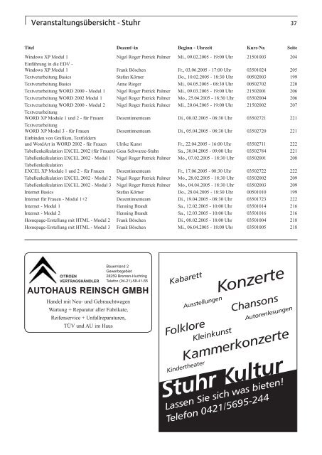 1 2 3 4 6 5 - VHS des Landkreises Diepholz