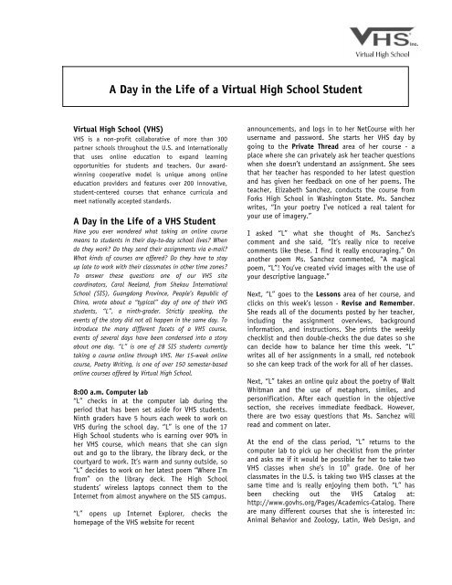 Virtual High School Vhs The Vhs Collaborative