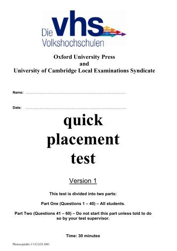 Quick Placement Test