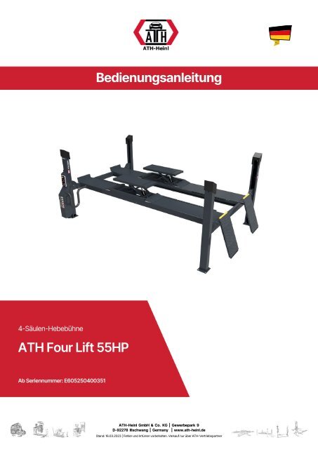 ATH-Heinl 4-post lift ATH Four Lift 55HP