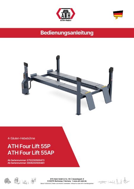 ATH-Heinl 4-post lift ATH Four Lift 55P/AP