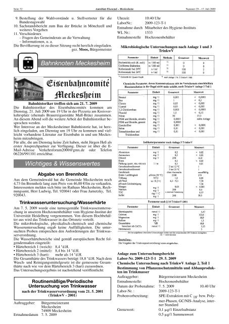 Amtsblatt vom 17.07.09 - Meckesheim