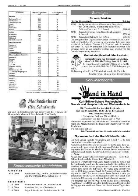 Amtsblatt vom 17.07.09 - Meckesheim