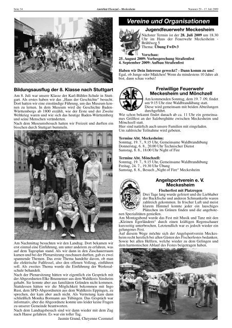 Amtsblatt vom 17.07.09 - Meckesheim