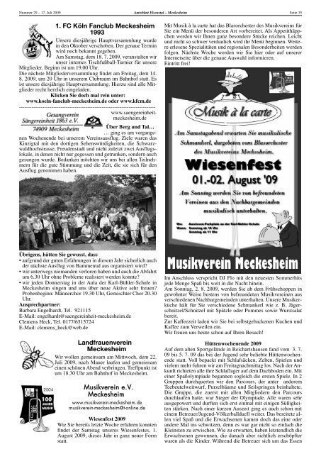 Amtsblatt vom 17.07.09 - Meckesheim