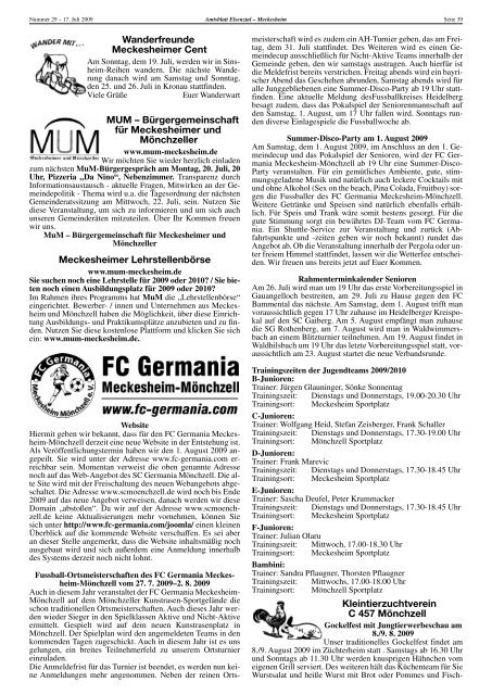 Amtsblatt vom 17.07.09 - Meckesheim