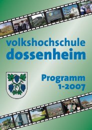 Arbeit und Beruf - vhs Dossenheim