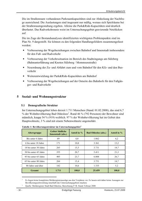 Stadt Bad Oldesloe Vorbereitende Untersuchung gemäß § 141 BauGB