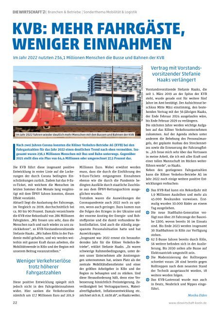 Die Wirtschaft Köln - Ausgabe 02 / 23 