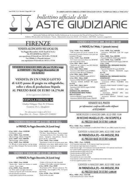 ASTE GIUDIZIARIE - ISVEG Istituto Vendite Giudiziarie