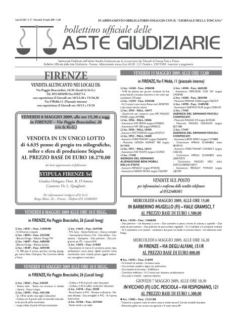 ASTE GIUDIZIARIE - ISVEG Istituto Vendite Giudiziarie