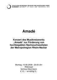 Amadé - Staatliche Hochschule für Musik und darstellende Kunst ...