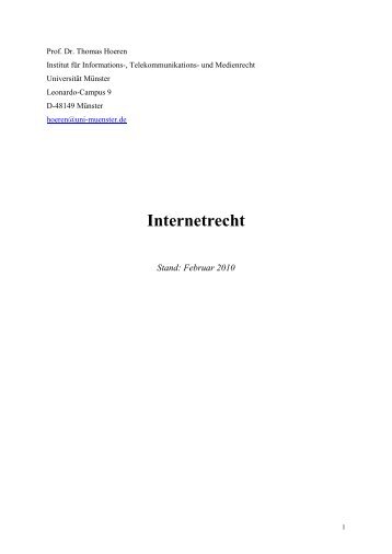 Internetrecht - Goodie Domain Service