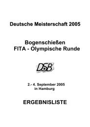 Deutsche Meisterschaften 2005 - Bogen FITA ... - Bogenfax
